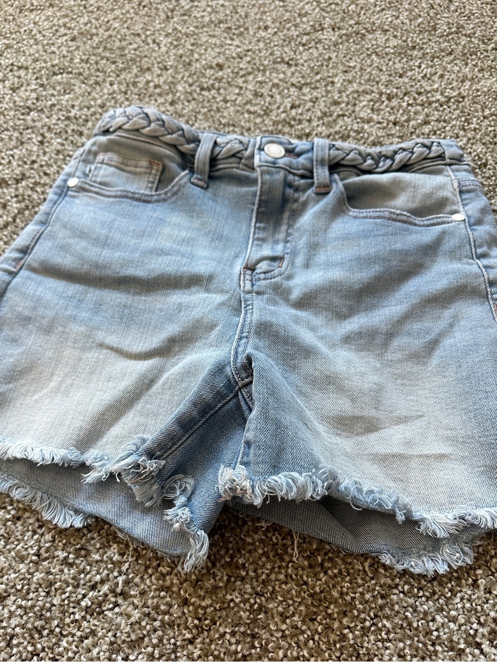 Judy Blue Light Blue Braided Waist Denim Shorts - Picture 3 of 7